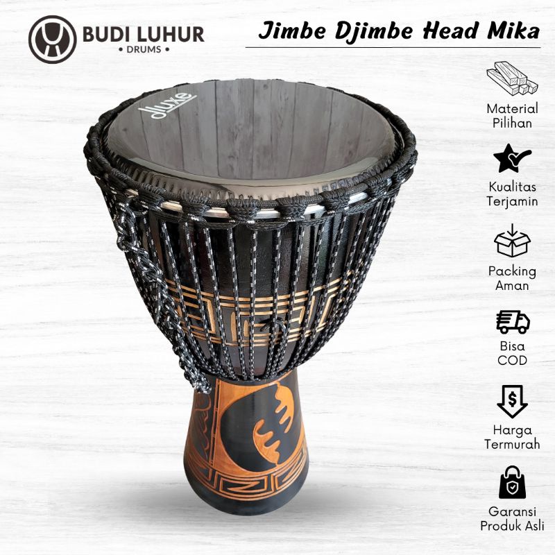 Alat Musik Kendang Jimbe Reggae Gendang Djimbe Head Drum Mika 8 9 10 11 12 Inch Suara Standar Panggung