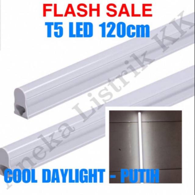 LAMPU TL NEON T5 LED 18W PUTIH 120cm TUBE 120cm 18Watt WHITE 6500K 18 W Watt BUKAN 18W