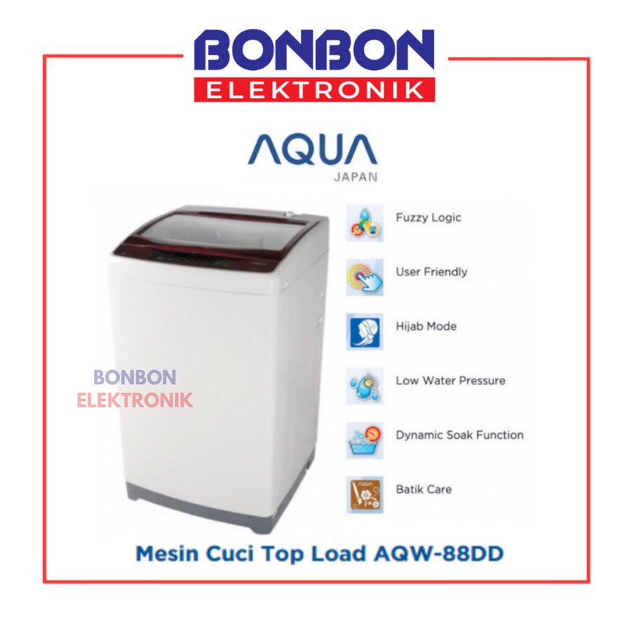 AQUA Mesin Cuci Top Loading 8KG AQW-88DD / AQW 88 DD