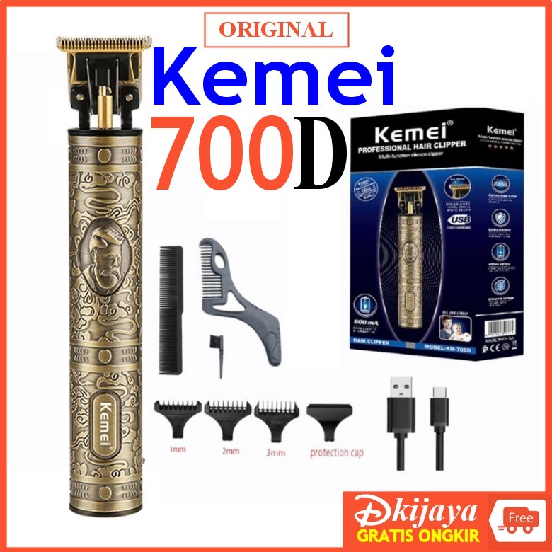 KEMEI 700 D ORIGINAL Cukuran Rambut CAS Baterai Trimmer Hair Clipper KM 700D KM700D