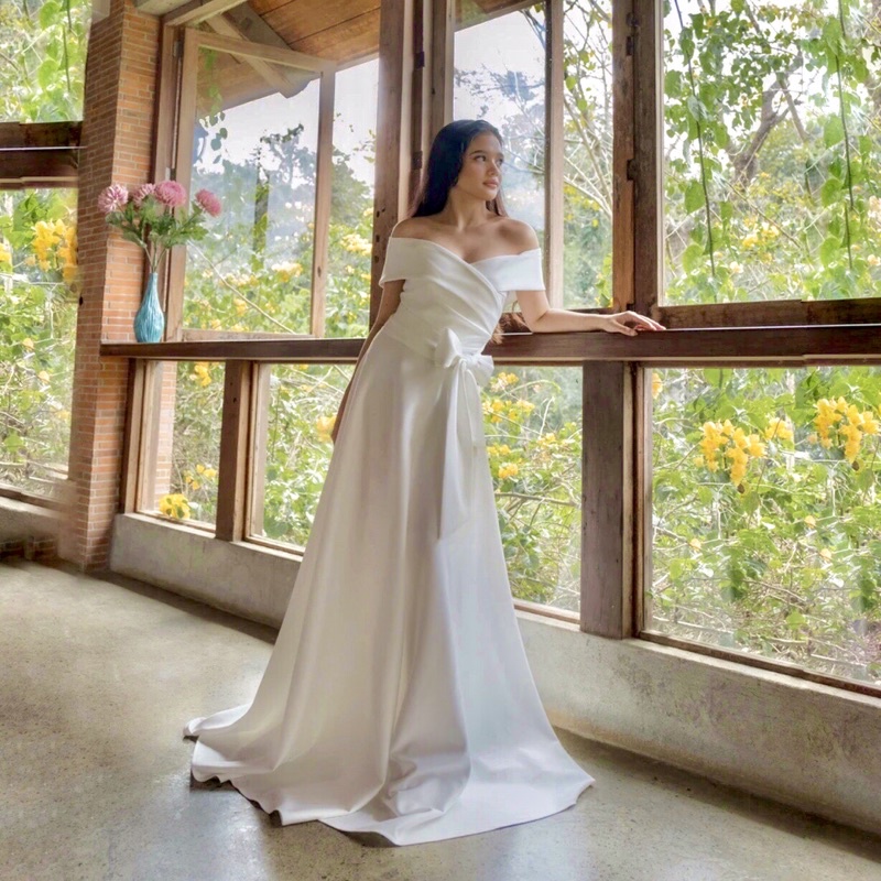 KINDNESS GOWN - Gaun pesta wanita sabrina dress off shoulder evening gown prewed prewedding praweddi
