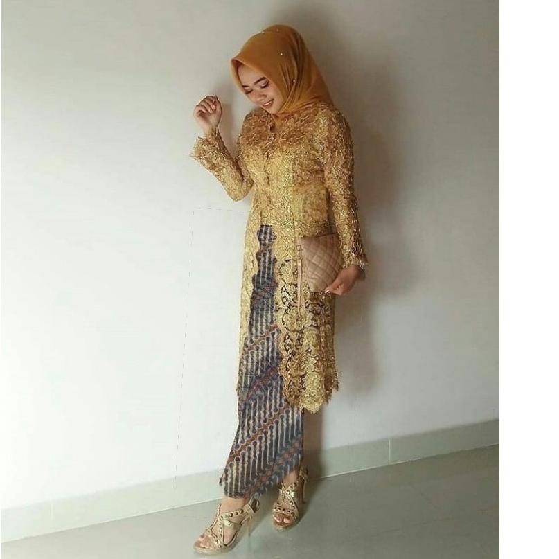 Terbaru.. SET KEBAYA KUTU BARU SANJANI - KEBAYA GAMIS MUSLIM FASHION MODERN-stelan kebaya kebaya kut