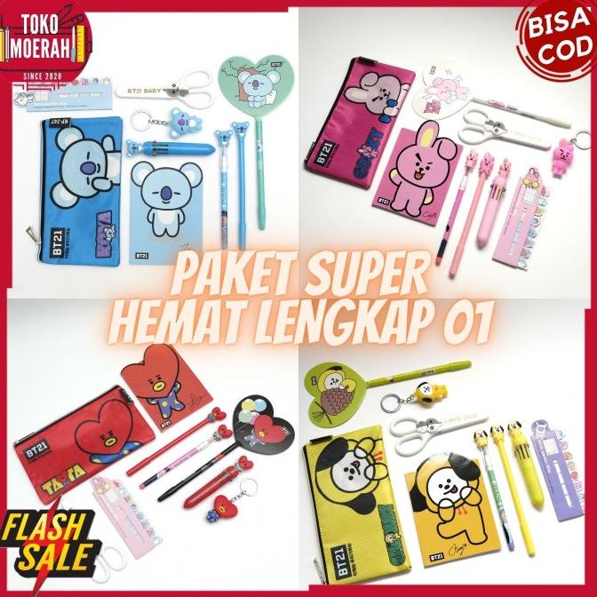

Cod Aktif Paket Kado Bt21 Kotak Pensil Buku Pen Gunting Pulpen Bt21 Bts Army Cod Berkualitas Kode