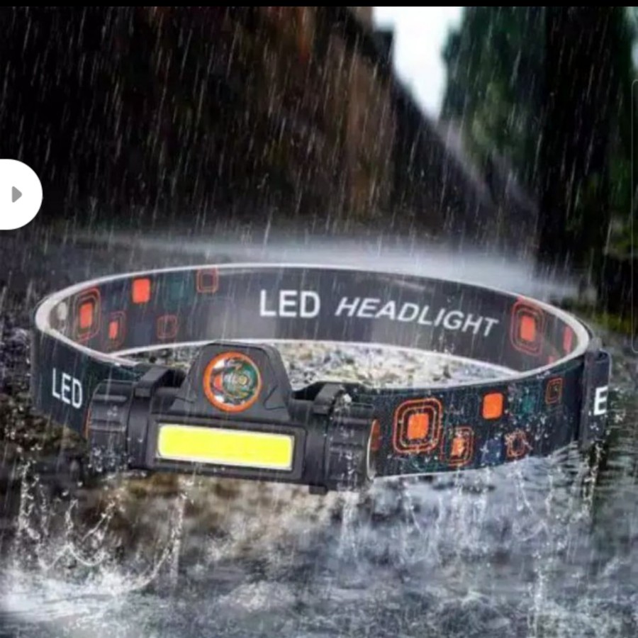 Senter Kepala Mini Head lamp Led COB Rechargeable Plus Magnet MS-1922