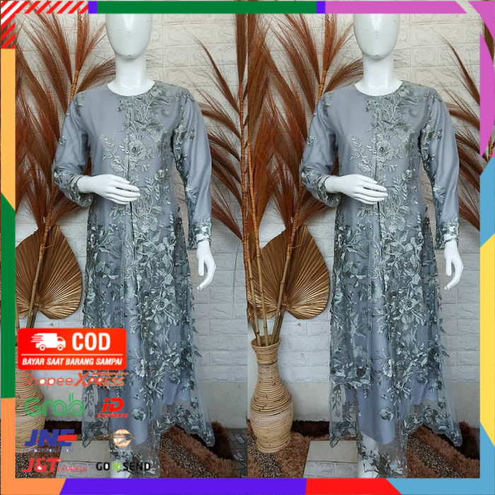 ✨ BISA COD ✨ kebaya gamis tulle modern syari