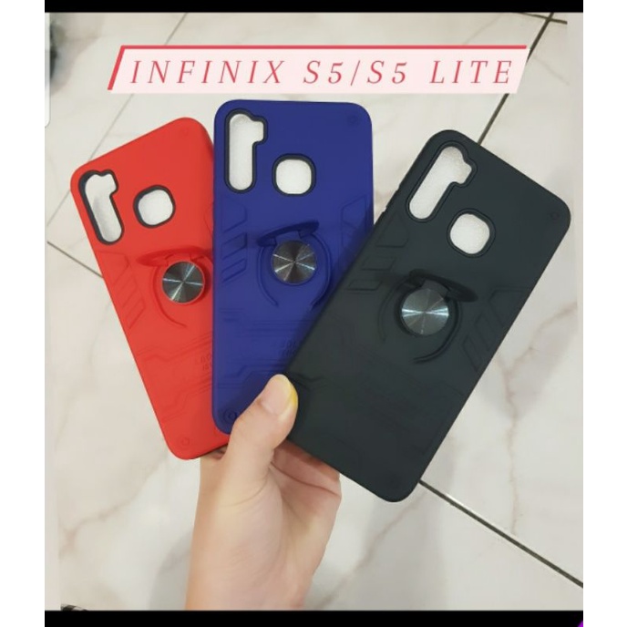 CASE INFINIX HOT 10,HOT 10S,INFINIX S5/S5 LITE CASE THUNDER PLUS RING CASE INFINIX