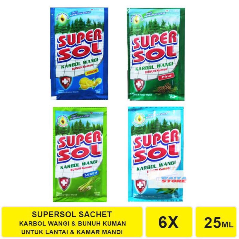 SUPERSOL SACHET 25 ML (1 RENCENG ISI 6 SACHET)