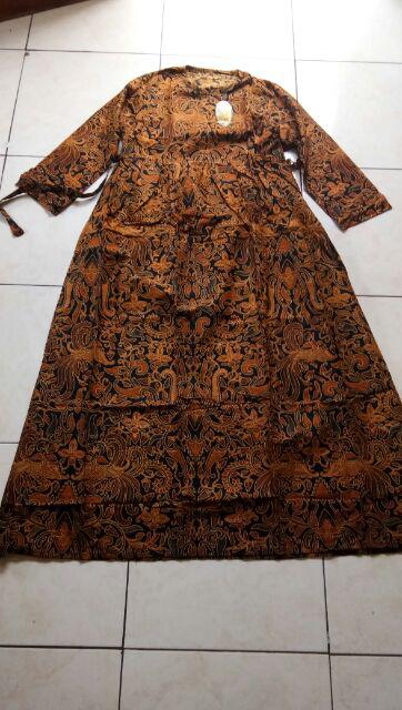 Long Dress Batik Gamis Batika Nadine Manggar Kobis Kupu Padi Ulir Manis Gendis Sekar