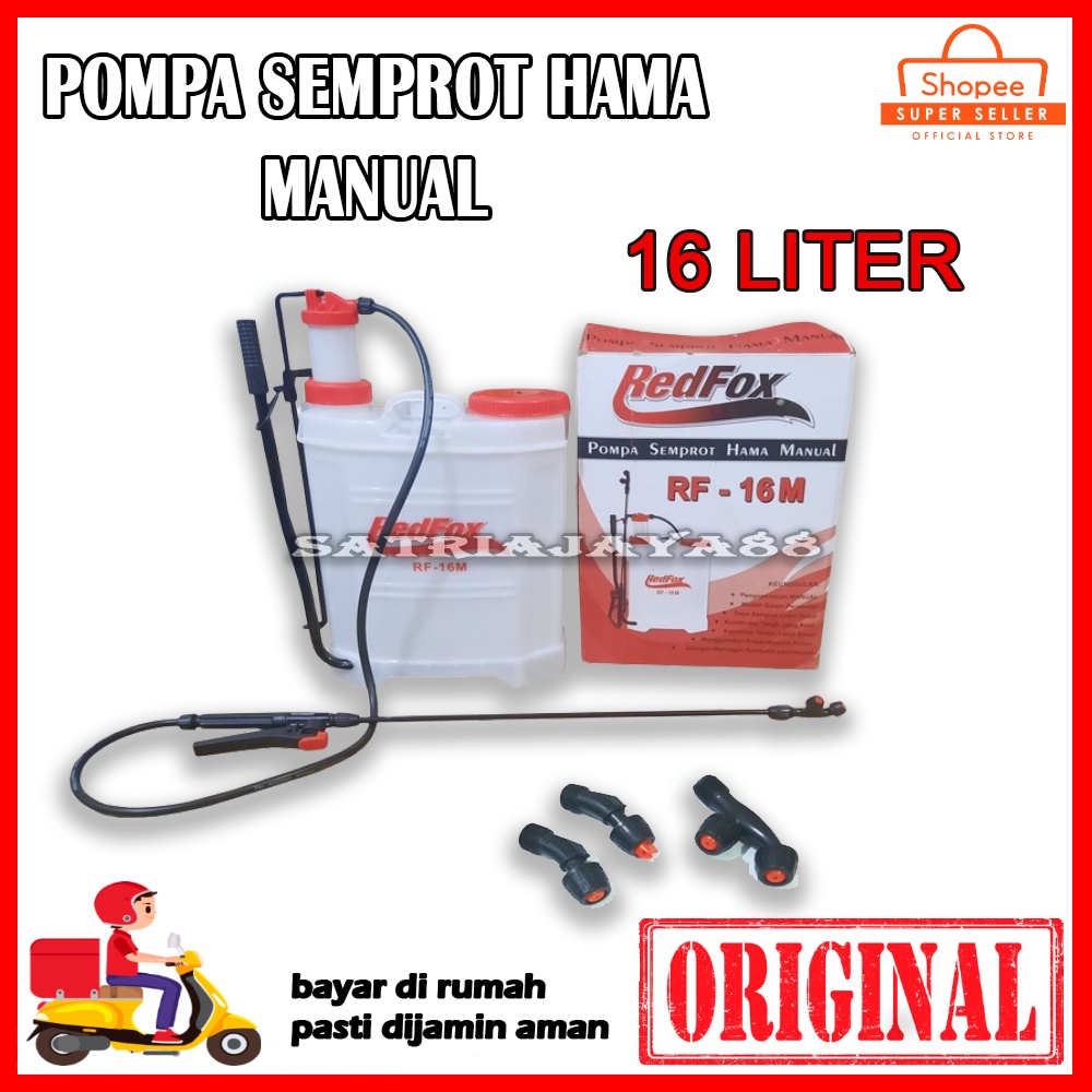 BISA COD Semprotan Hama SEMPROT TANAMAN Pompa 16 Liter Manual Pompa REDFOX RF-16M / Sprayer 16L