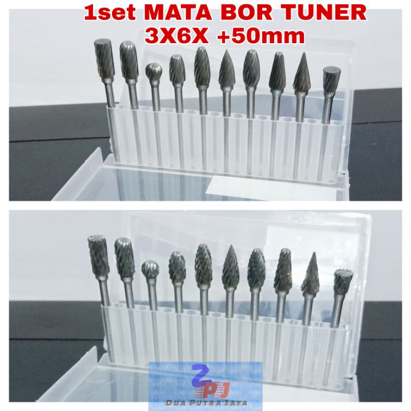 Mata tuner 3mm / mata bor tuner / mata porting mini grinder 1set (10biji) ukuran 3x6x ±50mm