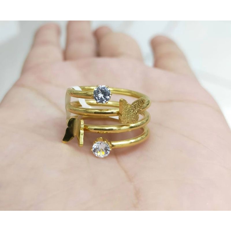 Cincin Wanita Korea Branded Anti Karat New Fashion