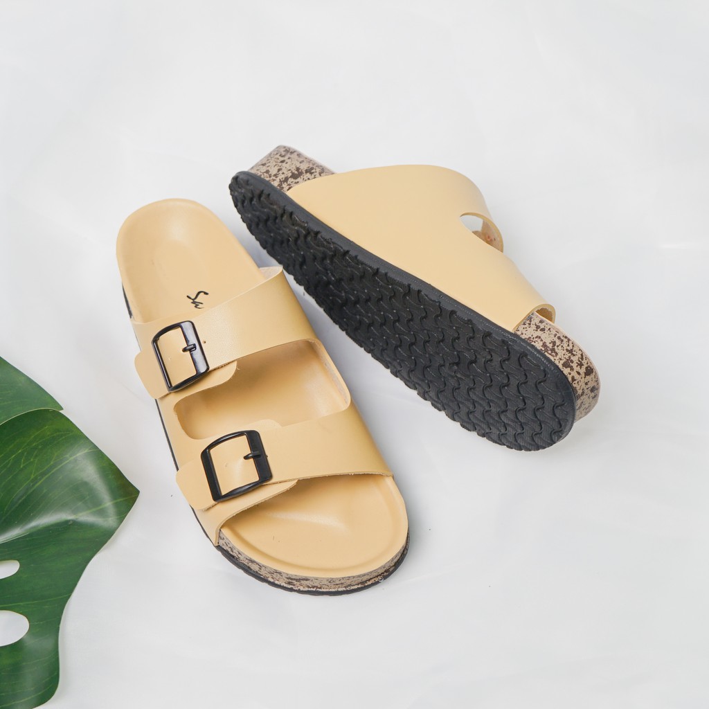 Sara Sara JINNY Sandal wanita casual sandal slop puyuh kekinian model birken ban dua