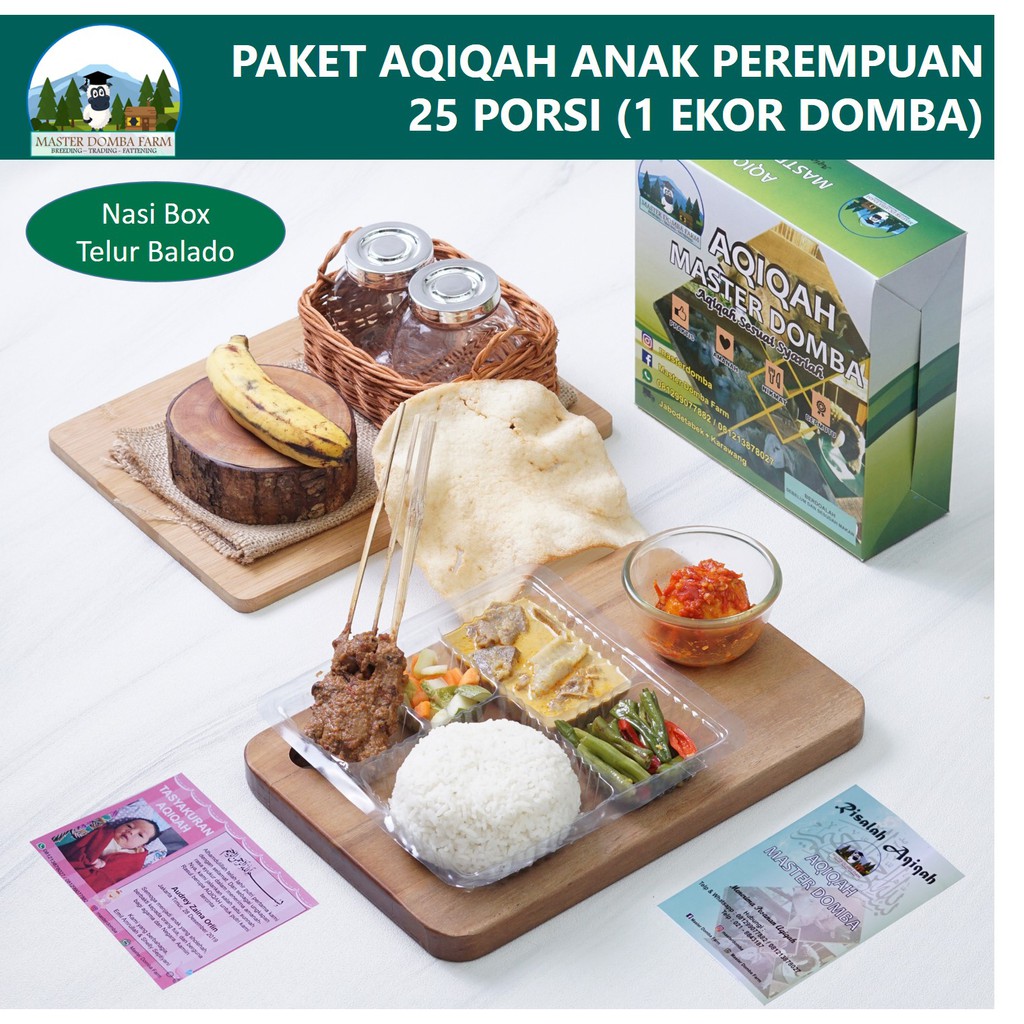 

Jasa Aqiqah Murah Anak Perempuan 25 Nasi Box Telur Balado