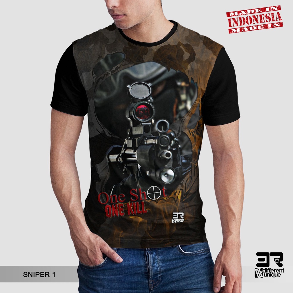 [ COD ] KAOS PRINTING GAMBAR SOLDIER sniper - BAJU DISTRO ORIGINAL MOTIF PRAJURIT TENTARA TNI ABRI S