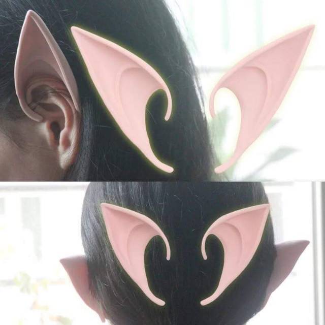 KUPING ELF EAR KOSTUM PERI COSPLAY MURAH PESTA HALLOWEEN TOPENG SCARY MASK HALOWEEN AKSESORIES