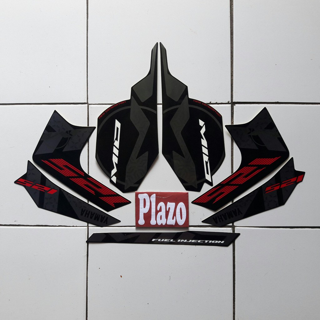 stiker striping motor mio m3 2015 hitam