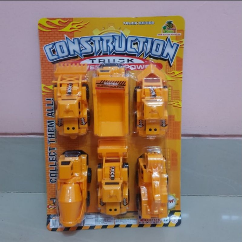 mainan set mobil truk konstruksi - truck mobil konstruksi