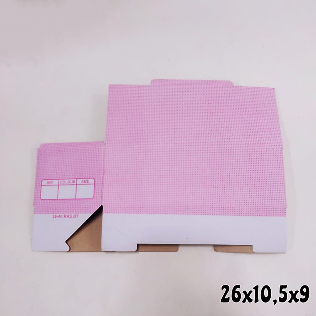 Kotak Dus Sepatu Pink 26x10.5x9 Cm