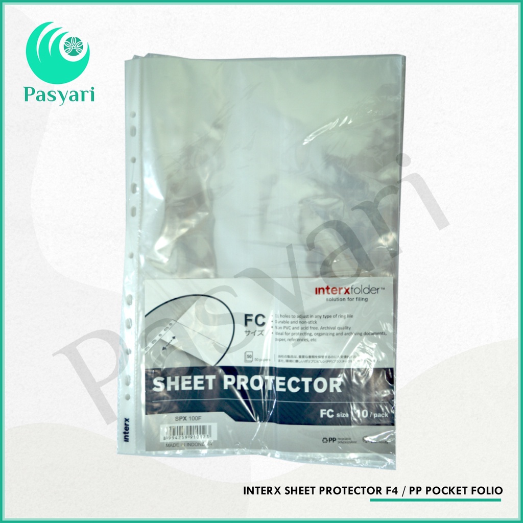 

Interx Sheet Protector F4 / pp pocket folio