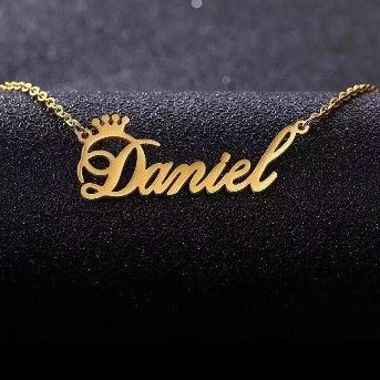 kalung Ukir nama custom lapis emas24k