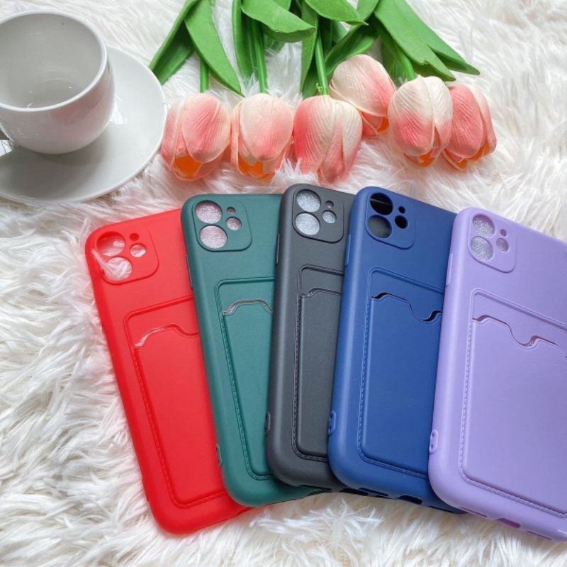 realme C21Y C25Y case macaron plus slot card softcase warna case dove warna
