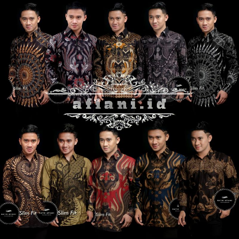 KEMEJA BATIK PRIA LENGAN PANJANG SIZE M L XL XXL  BSWART BatiK HRB026 Kenongo Hem Panjang Padi