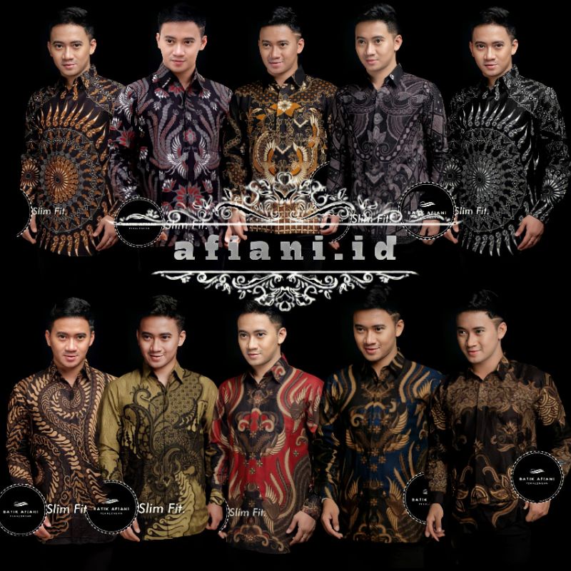 KEMEJA BATIK PRIA LENGAN PANJANG SIZE M L XL XXL  BSWART BatiK HRB026 Kenongo Hem Panjang Padi