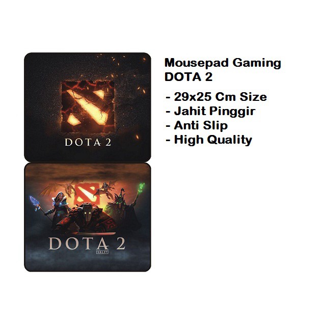 Mousepad Gaming Gambar 25x29cm Dota Jahit Pinggir Best Seller