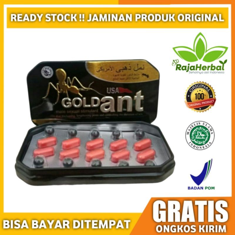 GOLD ANT ASLI USA - OBAT KUAT_PRIA PENAMBAH STAMINA