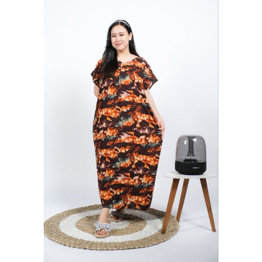 Daster busui bali habel rayon premium panjang semata kaki resleting-B22