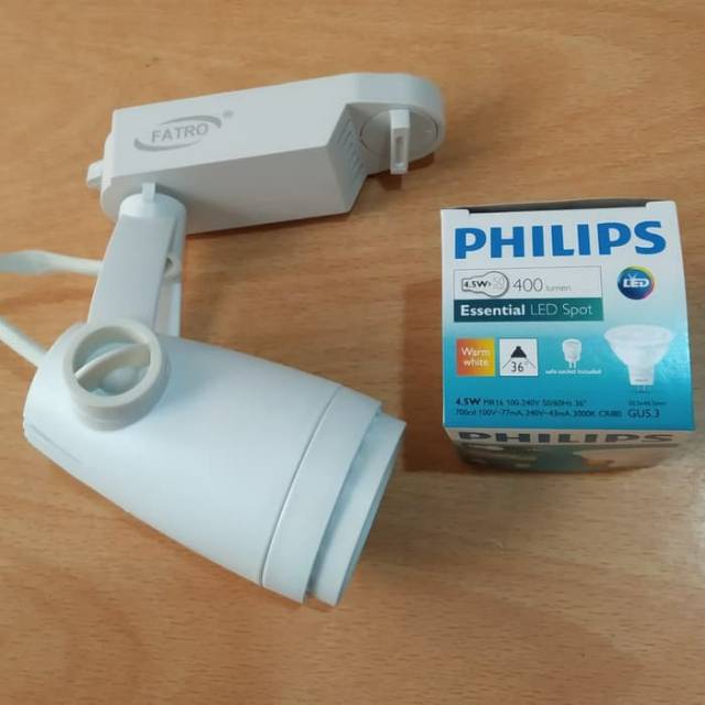Paket promo 2 set lampu rel led philips dan 1 rel