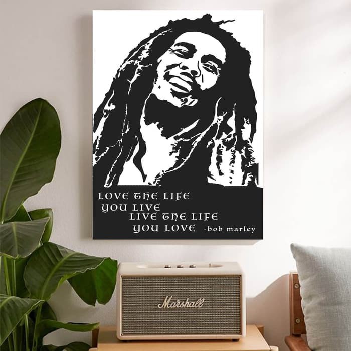 "Bob Marley, ver.1" Poster Kayu (30x22)