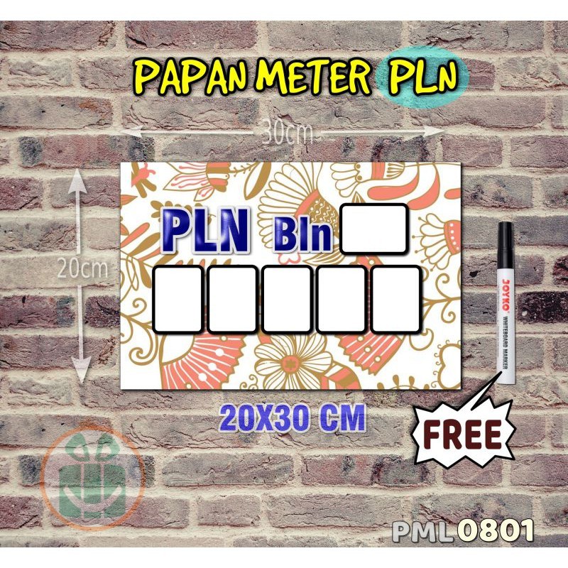 

SBC Papan Meter Listrik PLN PAM motif Unik - Flower 01