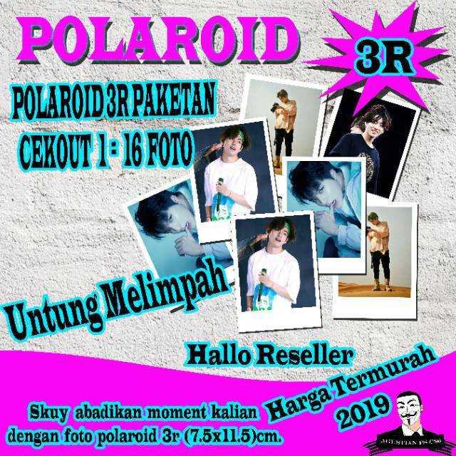 CETAK FOTO POLAROID 3R (16 FOTO)
