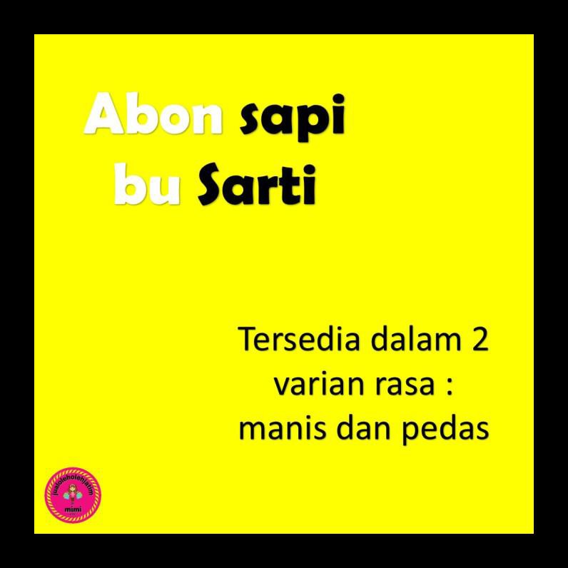 

TERBARU! ABON SAPI BU SARTI SURABAYA 250 GRAM TERMURAH