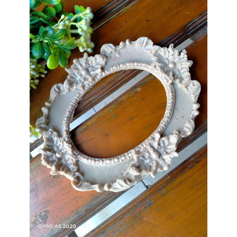 new bingkai resin bahan mahar oval ukir dan craft aksesoris mahar nikah