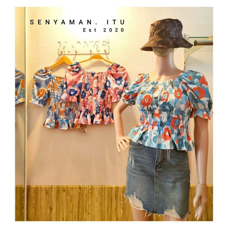 BL003 | Blouse Bunga Korea
