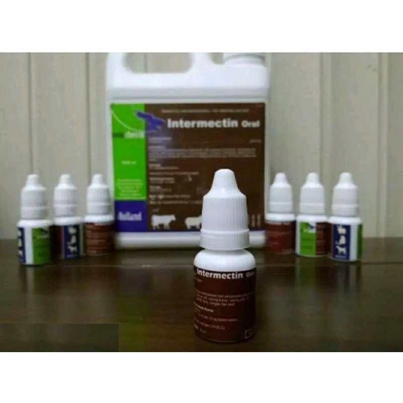 Intermectin Oral 10 Ml Obat Kutu Gudik Cacing Scabies Kucing Anjing Kelinci