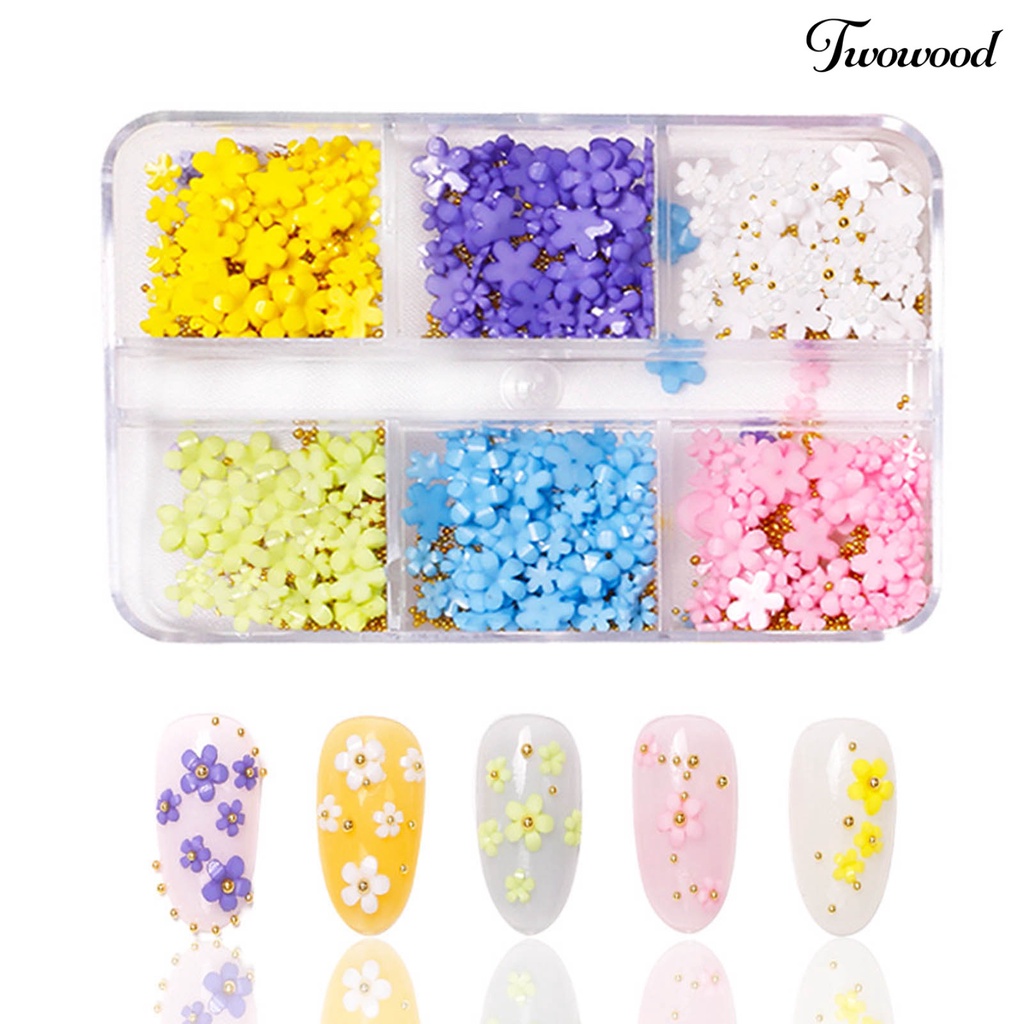 Ornamen Bunga 3D Untuk Dekorasi Nail Art Charms