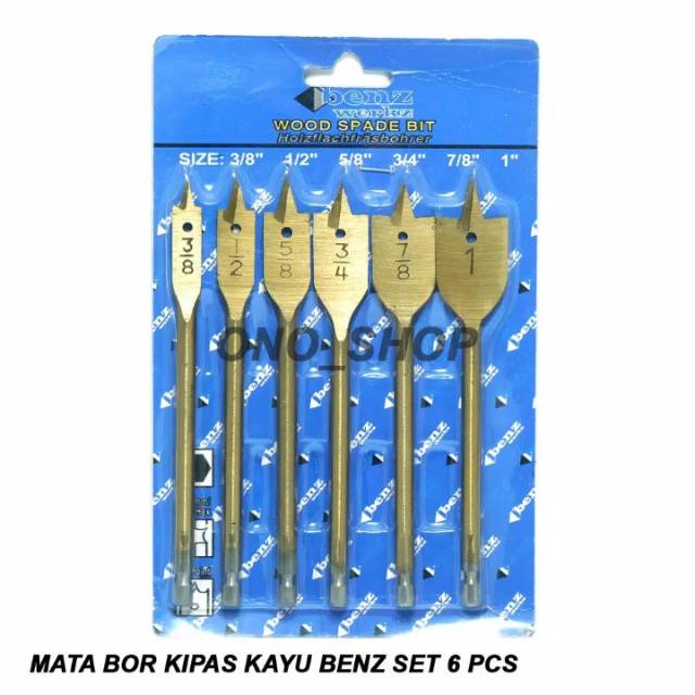 Mata Bor Kayu Kipas Benz (6pc)