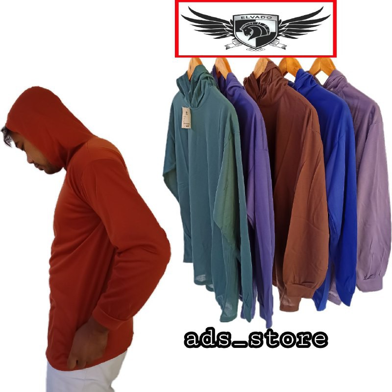 Kaos Hodie Polos Pria Lengan Panjang