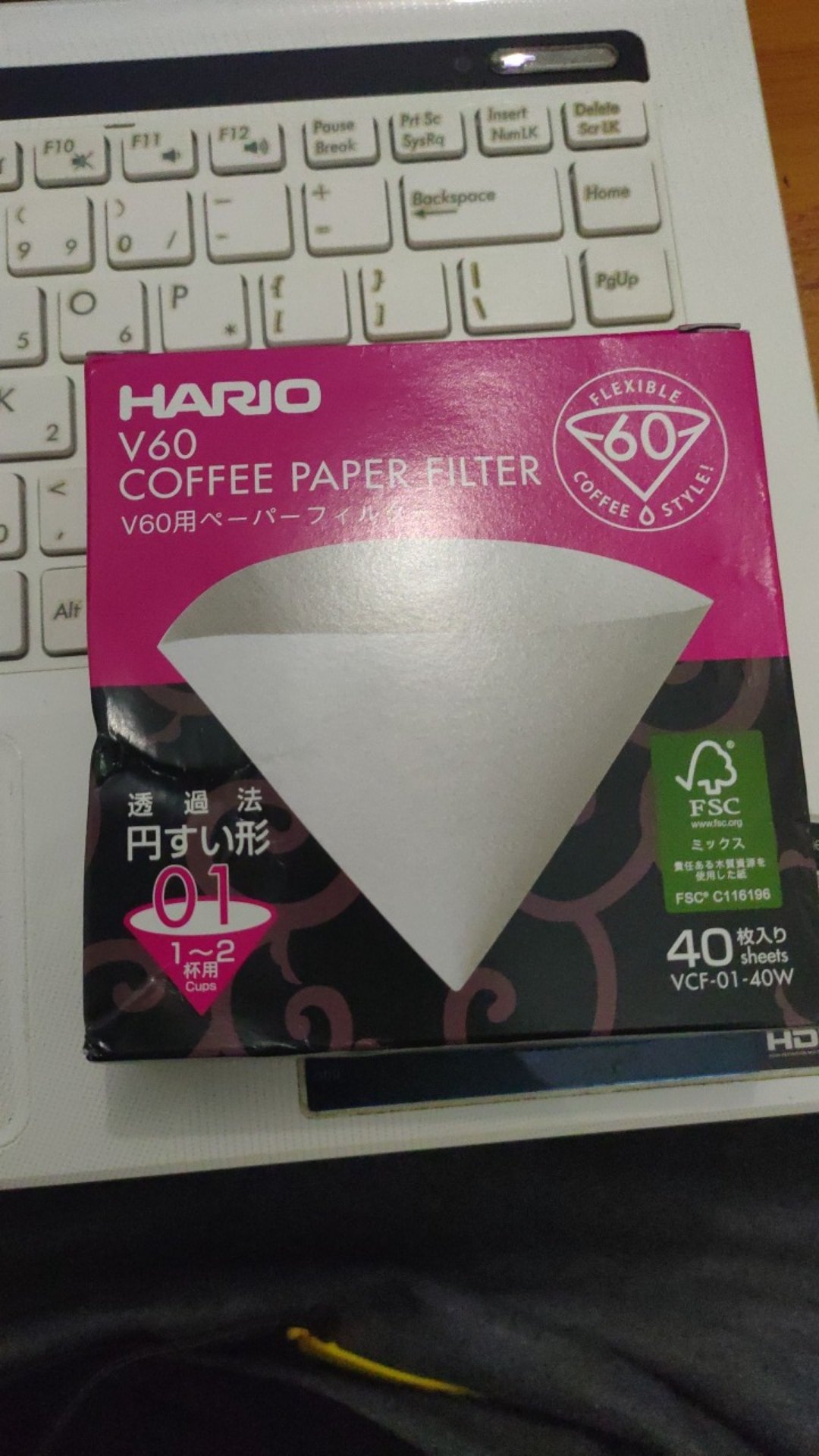 Hario Filter Paper White Vcf-01-40w V60 Pour Over 40pcs