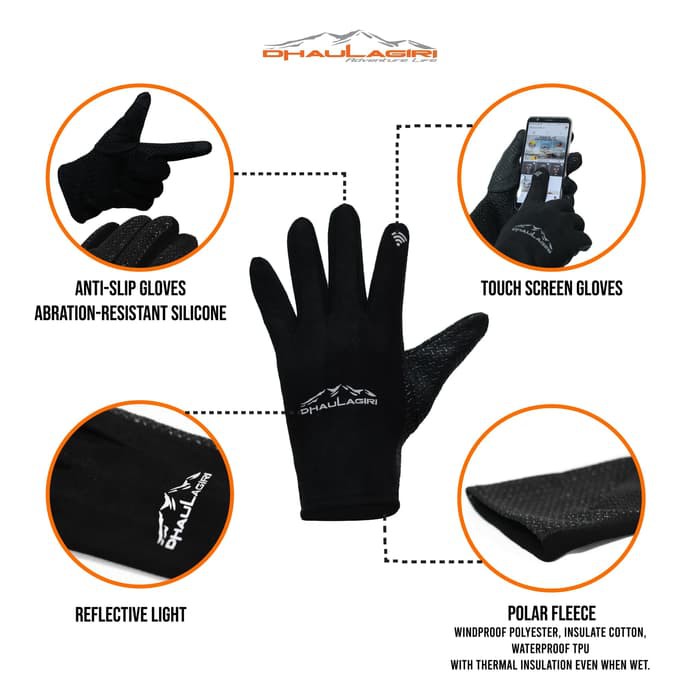 Sarung Tangan Touchscreen Gloves Dhaulagiri Windstoper Outdoor Gunung Camping