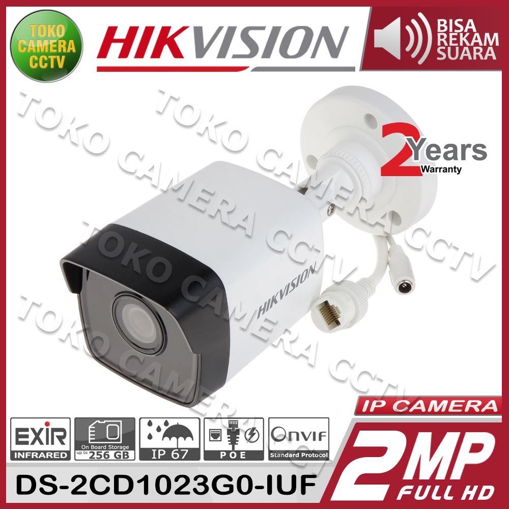 IP CAMERA 2MP HIKVISION DS-2CD1023G0-IUF MIC AUDIO