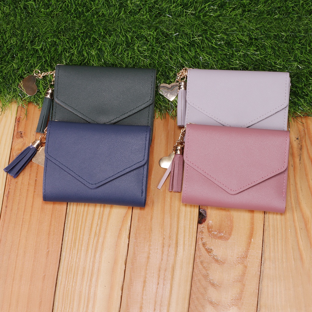 DOMPET KARTU MINI CEWEK TRENDY DOMPET WANITA SIMPLE 6  SLOT KARTU + SLOT FOTO BAHAN SINTETIS ED03