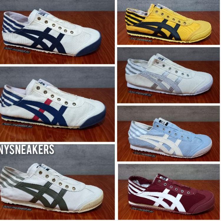 ☆ Slip On Wanita Paraty Cream Navy Merah Silver Metallic Yellow Red Women Sepatu Tanpa Tali Wanita ☑