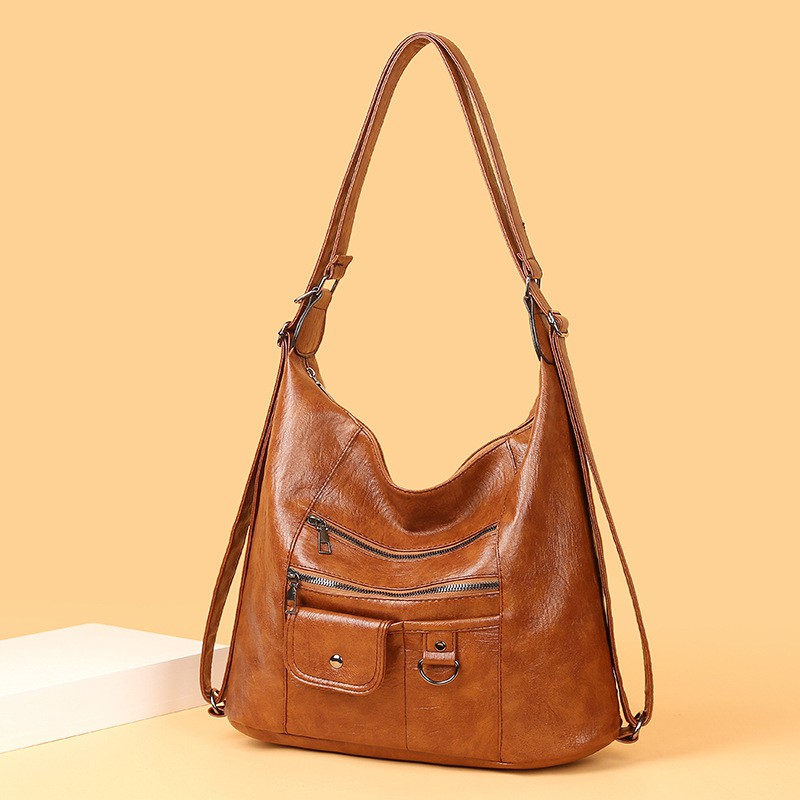 TAS SELEMPANG WANITA BISA RANSEL PREMIUM KULIT COKLAT SHOULDER BAG BAHU SLING KOREA BESAR  CAVATA TA467B7 IMPORT BRANDED BATAM MURAH ORI FASHION CEWEK KEKINIAN REMAJA