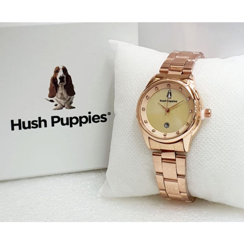 Jam Tangan Hush Puppies Rantai Tanggal Aktif Stainliss Steel