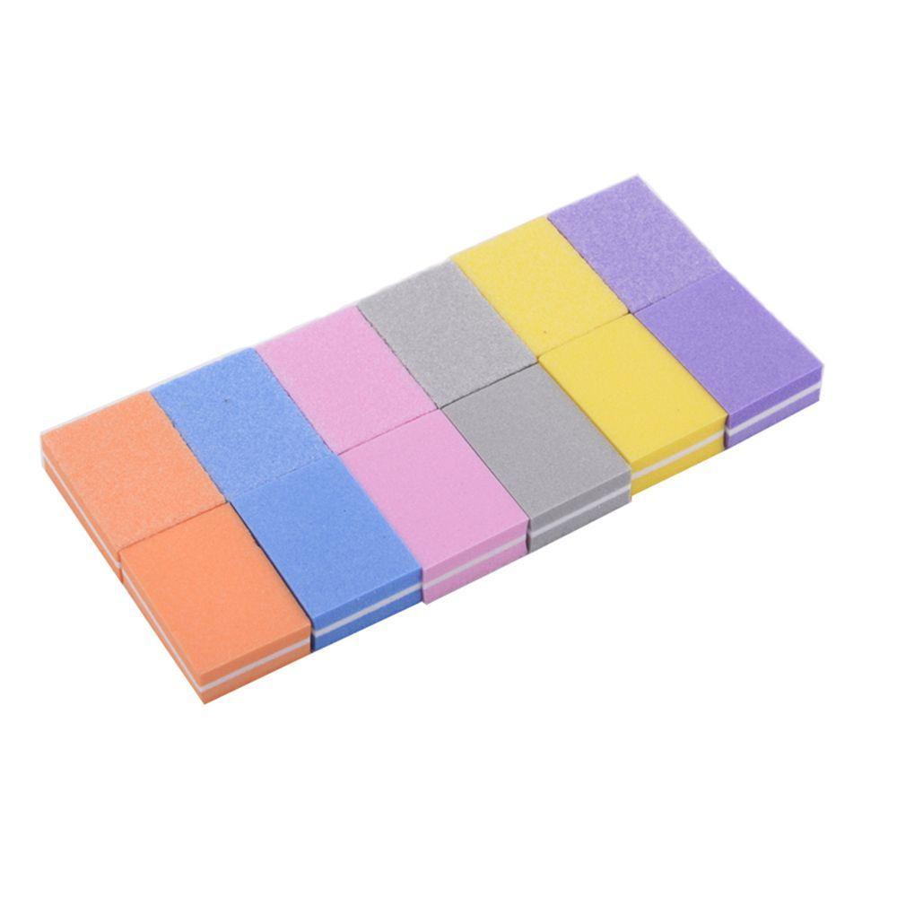 Agustinina Kikir Kuku Dua Sisi 10pcs/lot Blok Buffer Sanding Sponge Poles