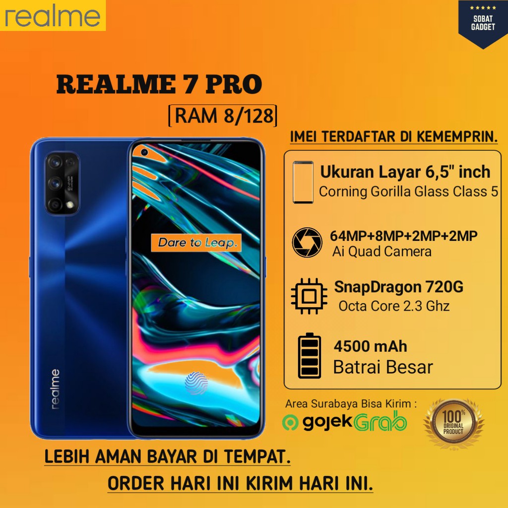 REALME 7 PRO RAM 8/128 BERGARANSI RESMI REALME INDONESIA